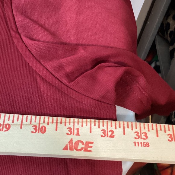 Cubavera Mens Burgundy Embroidered Short Sleeve Button Up Shirt - Picture 12 of 12